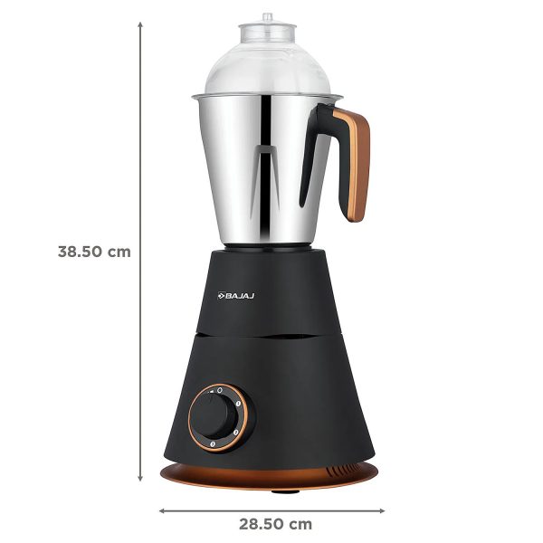 Bajaj Ninja Series Virtue, 750 Watt 4 Jar Mixer Grinder with Dura Cut Blades and Cord Winder, Black