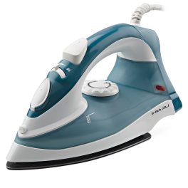 Bajaj MX3N, 1250 Watts Steam Iron with Spray Function, Non Stick & Anti Bacterial Soleplate Coating, Blue
