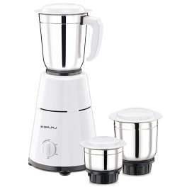 Bajaj GX 500, Powerful 500 Watt 3 Jar Mixer Grinder with Multi tasking Blade, White