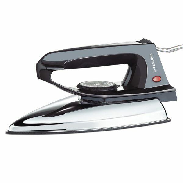 Bajaj DX2, 600 Watt Dry Iron with Advance Soleplate, Anti Bacterial Coating and Cord Organizer, Black