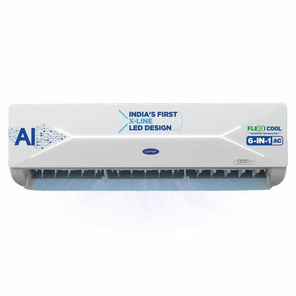 Carrier 18K 5S Xcel 1.5 Ton 5 Star Inverter AC with Wi-Fi & 6-in-1 Convertible, White