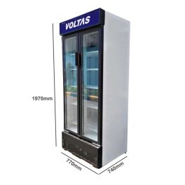 Voltas Double Door Visi Cooler, Metalic Grey, 550 VC GT