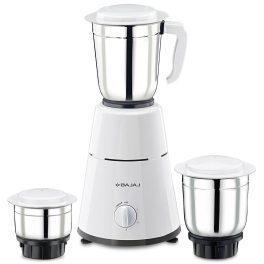 Bajaj GX 500, Powerful 500 Watt 3 Jar Mixer Grinder with Multi tasking Blade, White