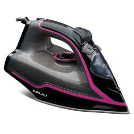 Bajaj MX35N, 2000 Watt Steam Iron with Steam Burst and Non Stick Coated SolePlate, Black)