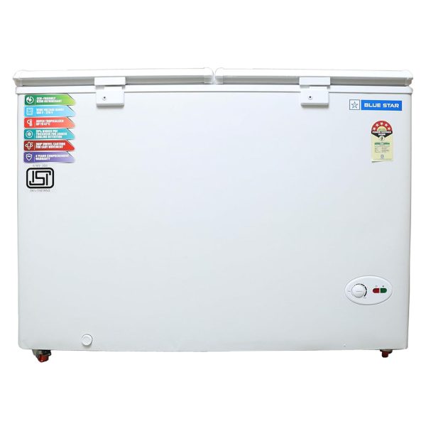 Bluestar CF5-330NEYW 300 Litre 5 Star Deep Freezer, White