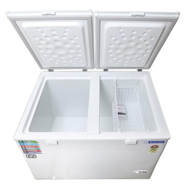Bluestar CF5-330NEYW 300 Litre 5 Star Deep Freezer, White
