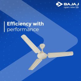 Bajaj Edge HS Neo 1200MM, 48 Inch High Speed Ceiling Fan with 100% Copper Motor, Rust Proof Body and 1 Star Rating, Bianco