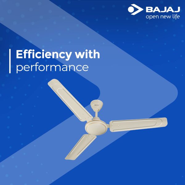 Bajaj Edge HS Neo 1200MM, 48 Inch High Speed Ceiling Fan with 100% Copper Motor, Rust Proof Body and 1 Star Rating, Bianco