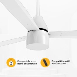 Atomberg Renesa 1200, 48 Inch BLDC Ceiling Fan with Remote Control and LED Indicators, White