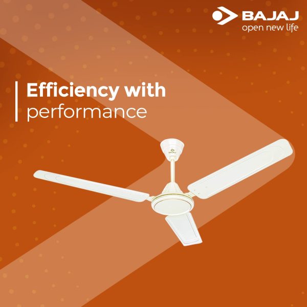 Bajaj Edge HS Neo 1200MM, 48 Inch High Speed Ceiling Fan with 100% Copper Motor, Rust Proof Body and 1 Star Rating, Opal White