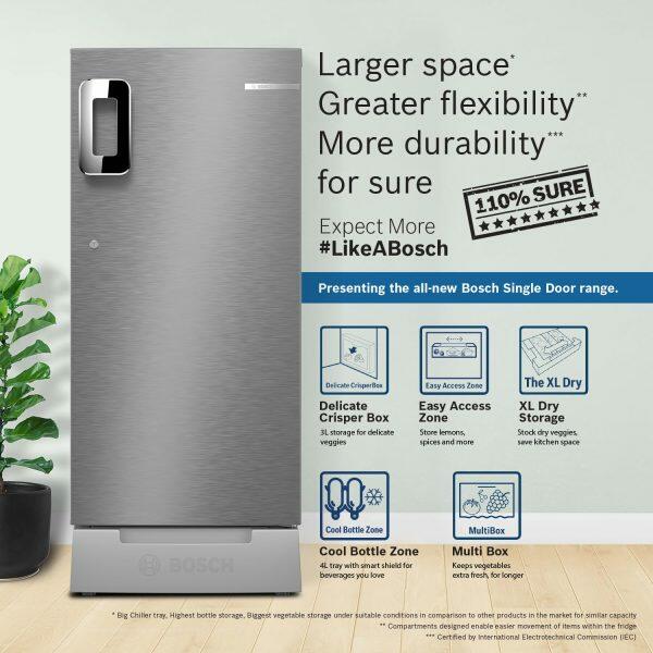 Bosch CST20S25PI, 207 Litre 5 Star Fine Steel