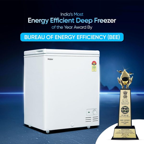 Haier HFC-230SM5 218 Litre Convertible Single Door Deep Freezer with 5 star Rating, White