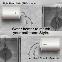 AO Smith Elegance 25, 25 Litre Storage Water Heater with Blue Diamond Glass and Glass Coated Incoloy heating element, White