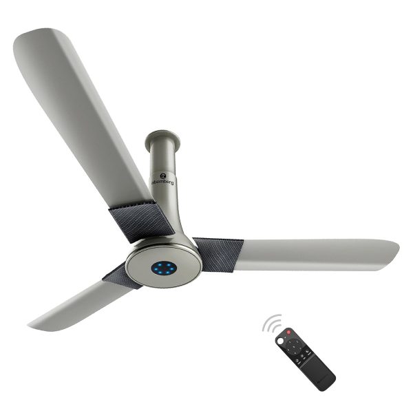 Atomberg Studio+1200MM, 48 Inch BLDC Fan Motor with Dust Resistant Coating, 100% Copper Motor, Double Sided Steel Shielding and Remote, Sand Grey