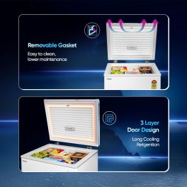 Haier HFC-230SM5 218 Litre Convertible Single Door Deep Freezer with 5 star Rating, White