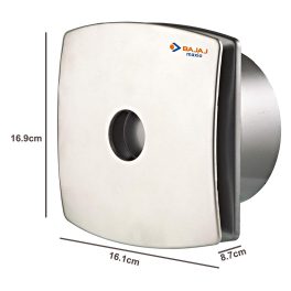 Bajaj Maxio 150MM, 6 Inch Exhaust fan with 100% Copper Motor, Rust Proof Body and Blades, Steel
