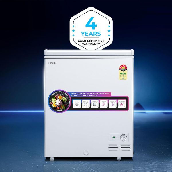 Haier HFC-230SM5 218 Litre Convertible Single Door Deep Freezer with 5 star Rating, White