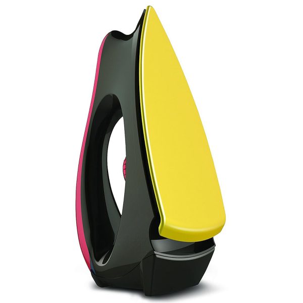 Bajaj Majesty One, 1000 Watt Dry Iron with Non Stick Coated Sole Plate and 360 Degree Swivel Cord, Red