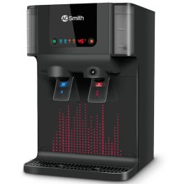 AO Smith Intelli Pro, UV+UF+SCMT Hot & Cold Water Purifier with 6 Stage Purification, Dual Pass UV Chamber and Food Grade UV Member, Black
