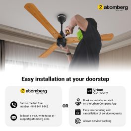 Atomberg Erica 1200, 48 Inch BLDC Ceiling Fan with Remote and Award Winning Design, Midnight Black