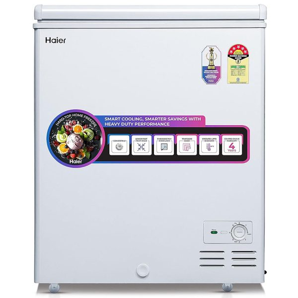 Haier HFC-230SM5 218 Litre Convertible Single Door Deep Freezer with 5 star Rating, White
