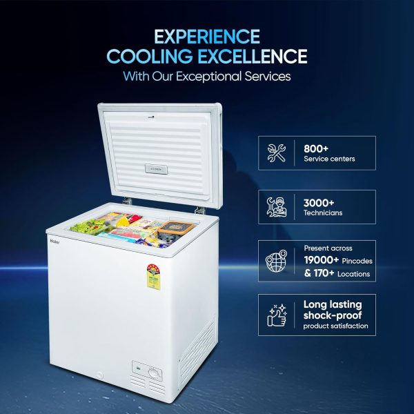 Haier HFC-230SM5 218 Litre Convertible Single Door Deep Freezer with 5 star Rating, White