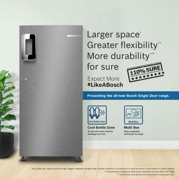 Bosch CST22S23NI, 226 Litre 3 Star Fine Steel