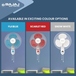 Bajaj Neo Spectrum 400MM, 16 Inch Wall Fan with 100% Copper Motor and Overload Thermal Protector, Grey