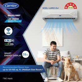 Carrier 18K 5S Xcel 1.5 Ton 5 Star Inverter AC with Wi-Fi & 6-in-1 Convertible, White