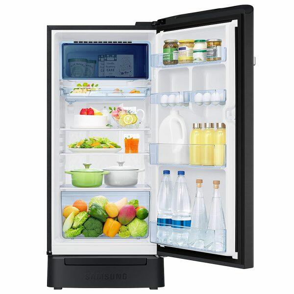 Samsung 189L 5 Star Single Door Refrigerator (RR21D2F25BX, Luxe Black)