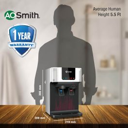 AO Smith Intelli Pro, UV+UF+SCMT Hot & Cold Water Purifier with 6 Stage Purification, Dual Pass UV Chamber and Food Grade UV Member, White
