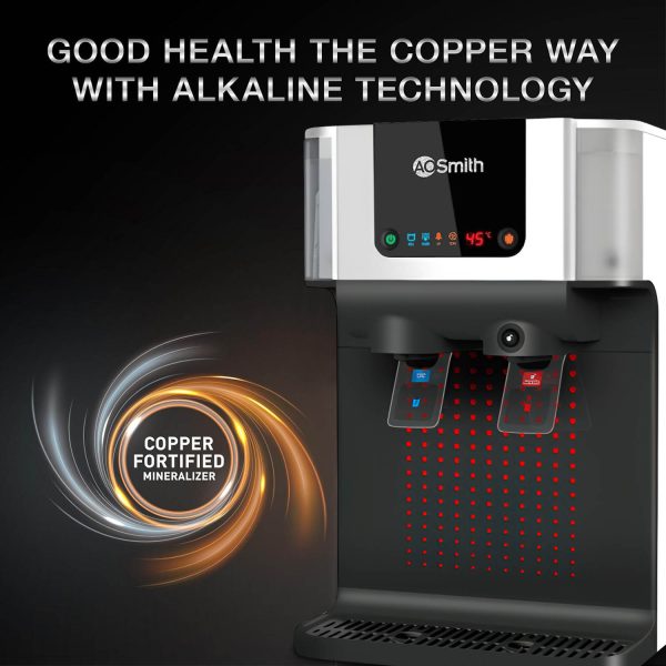 AO Smith Intelli Pro, UV+UF+SCMT Hot & Cold Water Purifier with 6 Stage Purification, Dual Pass UV Chamber and Food Grade UV Member, White
