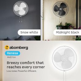 Atomberg Wall Fan (Renesa 400MM, Snow White)