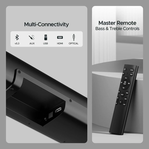 Boat Aavante Bar Quake Pro 240W Soundbar with Wireless Soundbar, Black