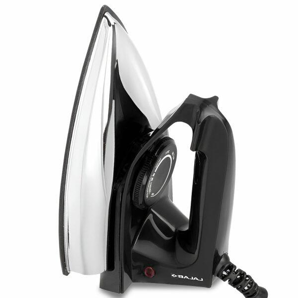 Bajaj DX2, 600 Watt Dry Iron with Advance Soleplate, Anti Bacterial Coating and Cord Organizer, Black