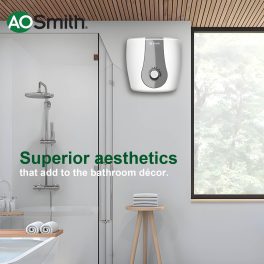 AO Smith Finesse, 6 Litre Storage Water Heater with 5 Star Rating, Smart Modes and 8 Bar Pressure, White