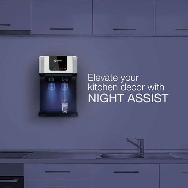 AO Smith Intelli Pro, UV+UF+SCMT Hot & Cold Water Purifier with 6 Stage Purification, Dual Pass UV Chamber and Food Grade UV Member, White