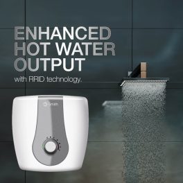 AO Smith Finesse, 6 Litre Storage Water Heater with 5 Star Rating, Smart Modes and 8 Bar Pressure, White
