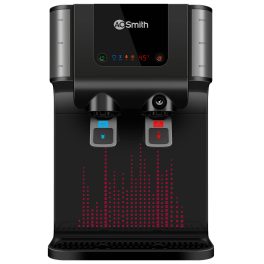 AO Smith Intelli Pro, UV+UF+SCMT Hot & Cold Water Purifier with 6 Stage Purification, Dual Pass UV Chamber and Food Grade UV Member, Black