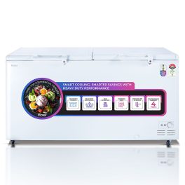 Haier HFC-588DM5 524 Litre Convertible Double Door Deep Freezer with 5 Star, White