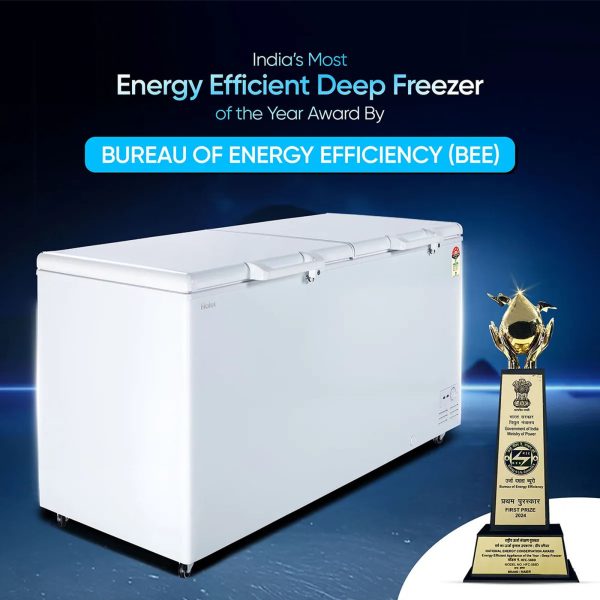 Haier HFC-588DM5 524 Litre Convertible Double Door Deep Freezer with 5 Star, White