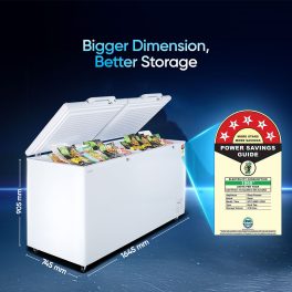 Haier HFC-588DM5 524 Litre Convertible Double Door Deep Freezer with 5 Star, White