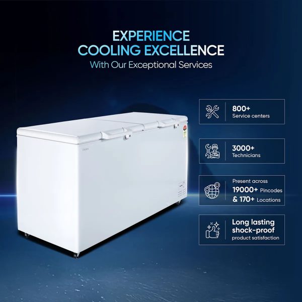 Haier HFC-588DM5 524 Litre Convertible Double Door Deep Freezer with 5 Star, White