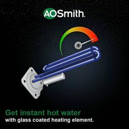 AO-Smith Fast-on, 3 Litre Instant Water Heater with 8 Bar Pressure and 5 Year Tank Warranty, Black