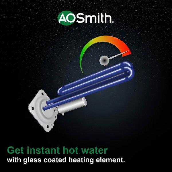 AO-Smith Fast-on, 3 Litre Instant Water Heater with 8 Bar Pressure and 5 Year Tank Warranty, Black