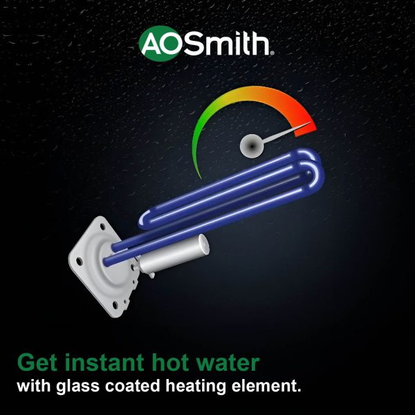 AO Smith Fast-on, 3 Litre Instant Water Heater with 8 Bar Pressure and 5 Year Tank Warranty, White