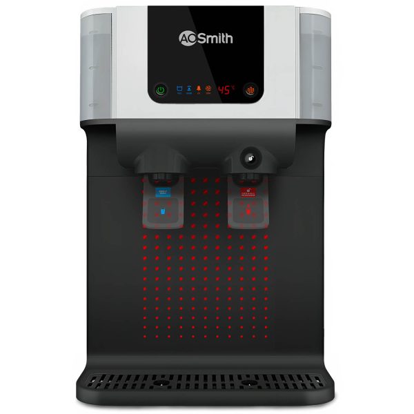 AO Smith Intelli Pro, UV+UF+SCMT Hot & Cold Water Purifier with 6 Stage Purification, Dual Pass UV Chamber and Food Grade UV Member, White