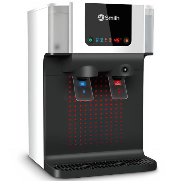 AO Smith Intelli Pro, UV+UF+SCMT Hot & Cold Water Purifier with 6 Stage Purification, Dual Pass UV Chamber and Food Grade UV Member, White
