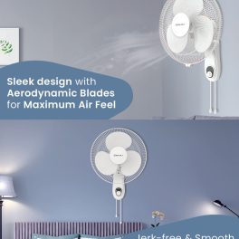 Bajaj Neo Spectrum 400MM, 16 Inch Wall Fan with 100% Copper Motor and Overload Thermal Protector, Grey