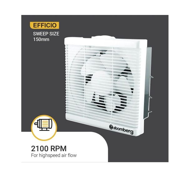 Atomberg Efficio 150, 8 Inch BLDC Fan Motor with Silent Operation, White